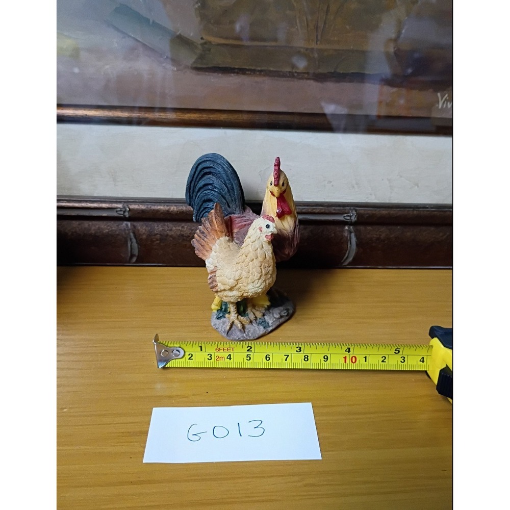 Farmhouse Rooster and Hen Figurine Sunflower Base Country Kitchen Decor Resin - Picture 3 of 6